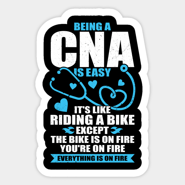 Funny CNA Work Certified Nursing Assistant Gift Sticker by Dolde08